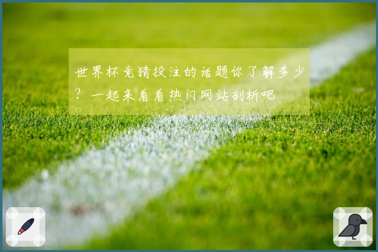 世界杯竞猜投注的话题你了解多少？一起来看看热门网站剖析吧